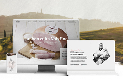 NOIXFINE - Branding - UX/UI Design - Illustration art director branding butcher food graphisme ham illustration pig responsive design ui design ux design webdesign