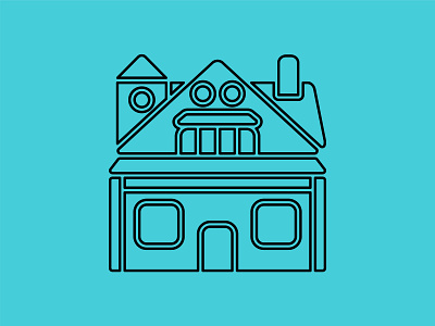 House exterior icons - black adobe illustrator architecture building house icon icon design iconography icons illustration minimalist vector