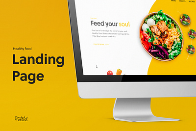 Healthy Food Landing Page Concept design food foodie landing page design landingpage minimal ui ux web