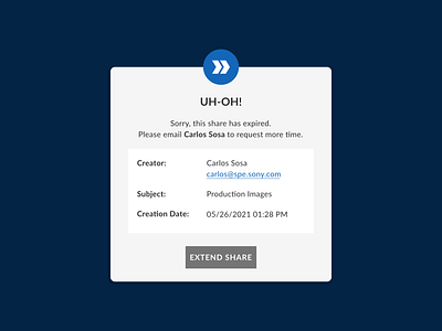 Expired Share Modal app design flat icon iconography illustration logo ui ux vector web