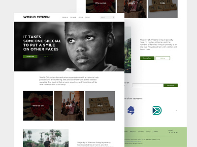 WORLD CITIZEN africa donation high fidelity ui ux