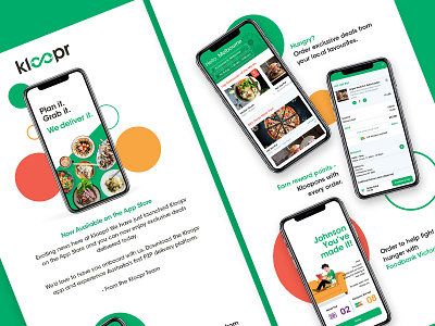 Kloopr Food Delivery App app design food and drink ui design