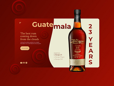 Daily UI 003 – Landing Page 003 alcohol bottle daily 100 challenge dailyui dailyui 003 landing page red