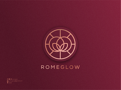 Romeglow awesome logo brand design branding design flatdesign letter lettering logo logodesign logomaker logotype modern logo ponuppo ux