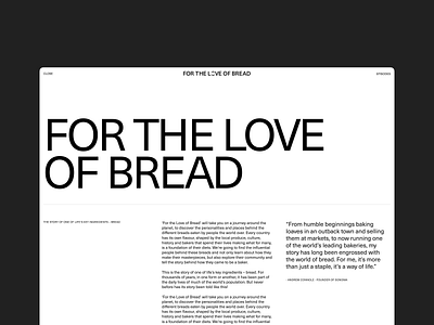 For The Love Of Bread