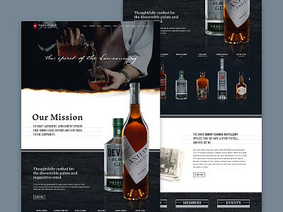 Burnt Church Distillery Website alcohol branding design distillery spirits website