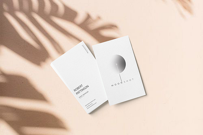 Business card for Moonshot branding business card business card design card cards cards ui design graphic design logo ui ui design