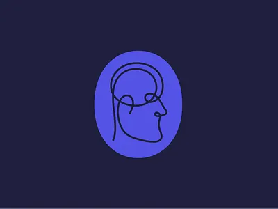 Headcase face headline human logo wip