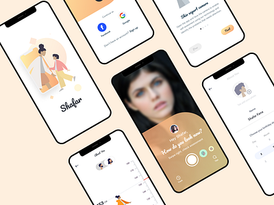 UI for Skin status app design designer dribbble figma inner screen ios mobile app sarf pearl ui ux