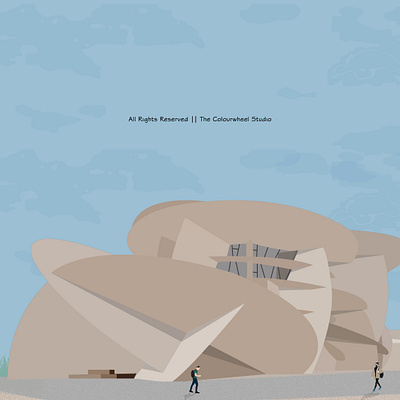 National Museum of Qatar || Jean Nouvel architect architects architecture art design illustration vector