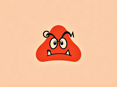 Goomba. (2/3) design experimental flat gaming logo mario minimal modern nintendo super mario video games