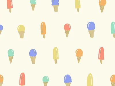 Ice Cream Doodle Pattern chicago drawing hand drawn handdrawn ice cream illustration ipadpro pattern popsicles procreate summer