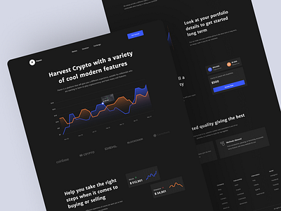 Panen - Cryptocurrency Landing Page black chart clean crypto crypto exchange crypto wallet cryptocurrency dark dark mode dark theme donation elegant exploration flat design minimalist nft nfts ui ux wallet