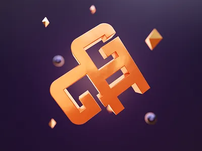 Logo visualized in 3D for GAG 3d logo 3d logos 3d modeling 3d render 3d rendering brand identity branding logo design logodesign