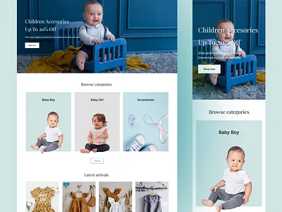 Odibee Kids - Ecommerce Website Design agency baby clothes branding ecommerce shop fashion homepage interaction kidsstore landing page responsive design shop shopify shopping uitrend uiux