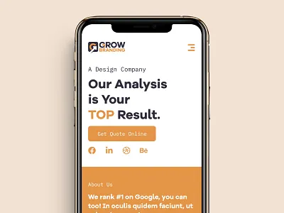 GrowBranding Welcome Screen Mobile branding branding agency branding concept daily ui design header interface landing page mobile mobile design mobile ui sketchapp ui user flow user interface user journey ux web design website welcome page