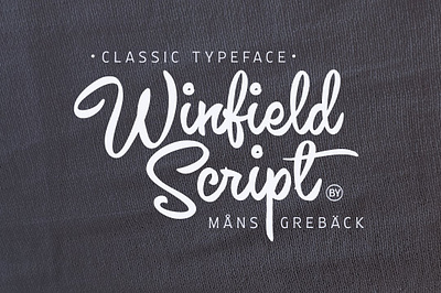 Winfield Script - Classic Typeface app branding design graphic design icon illustration illustrator logo minimal typography ui