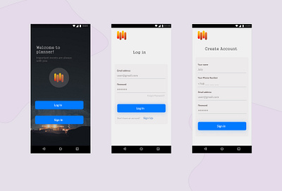 Planner mobile app app design mobile app planer design planner planner app planner ui design ui ux app