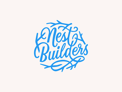 Nest Builders Real Estate Group - Unchosen Color Scheme birds nest brand identity branding builders lettering logo logodesign logotype nest real estate logo realestate realtor realtor logo twigs