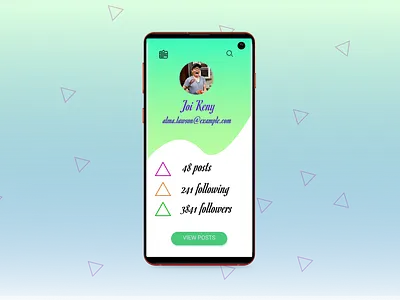 User profile on the social network design ui ux app user profile user profile ui design