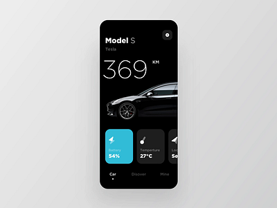 Tesla Control App Animation animation app dailyui design icon interface mobile app statistics ui ux