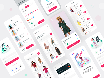 Fashion e-commerce - Mobile App UI kit app design branding clean clothe shopping app commercial e commerce e commerce design e commerce mobile app e commerce shop fashion fashion app fashion app design fashion brand minimal mobile app mobile app design mobile ui online store ui