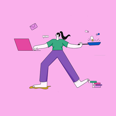 Busy day 2d art behance character character design characterdesign dribbble flat flat character flat character design flat illustration flatdesign freelance illustrator illustration illustrator procreate vector vector illustrator
