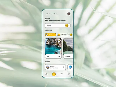 03 Daily UI. Travel App 2021 90s app branding button design iphone logo minimalism mobile app mobile design mobile ui modern neumorphic neumorphism travel ui ux vintage vintage design