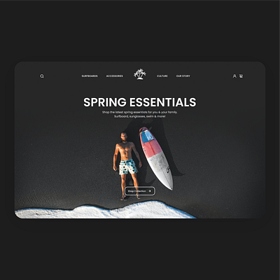 Surfboards Store Web Design branding clean design icon logo logodesign surf surfing ui ui ux ui design web design website website design