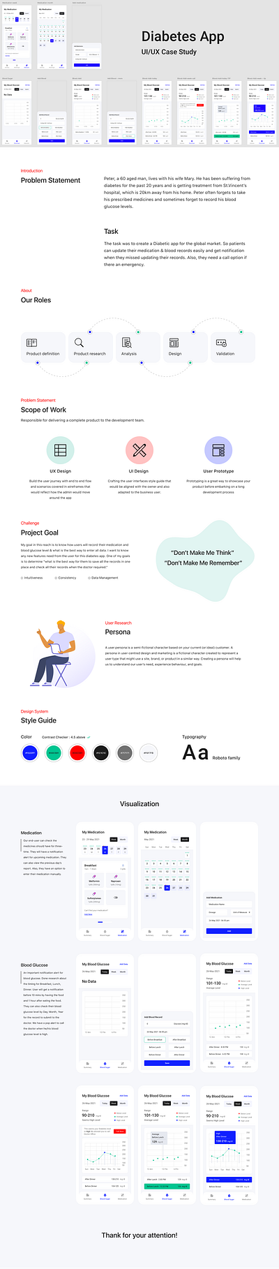 Diabetes App Case Study app branding compare concept design interaction ui ux