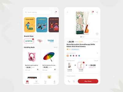 E-commerce app app graphics illustration invite sketch ui