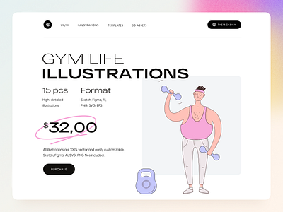 GYM LIFE Illustrations 18design character clean colorful colorfull crossfit gym gym app gym illustation gym website gymnastics illustration interface minimal sport sport illustration ui uidesign vector workout