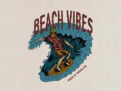 Beach vibes vintage badge design illustration art badge badge logo badgedesign illustration vintage vintage badge vintage logo