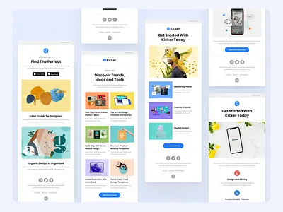 Kicker Startup Email Bundle design email design email template saas