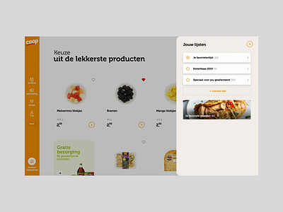 Coop Supermarket branding concept mockup motion strategy ui ux webdesign