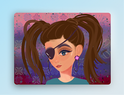 Character Portrait cartoon design dribbble eyes girl character illustration pattern procreate procreate art