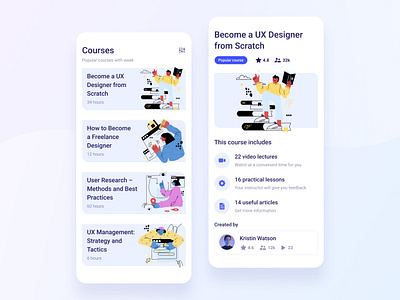 Education portal part 2 (mobile version) bright colors education education app education portal figma mobile mobile app ui design vector