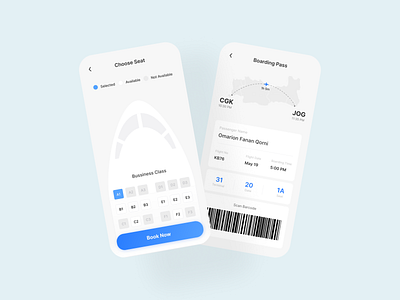 Flight Booking App boardingpass clean design flight flight app flight booking flight booking app flight search flight ticket flights mobile app mobile design mobile ui ui