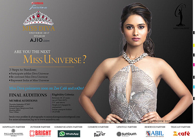 MISS UNIVERSE news paper ads design icon photoshop typography