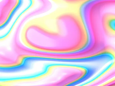 abstract rainbow heart 3d flow gradient heart love pattern pride rainbow