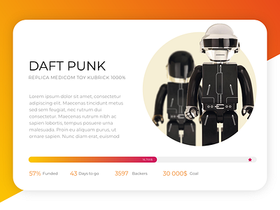 Crowdfunding campaign crowdfunding crowdfunding campaign daft punk dailyui dailyuichallenge design ui uidesign