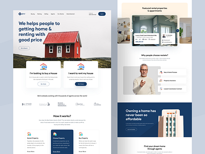 Real Estate Home Page UI Design - Ghor agents brokers home home for sale home page house property property finder real estate real estate agency real estate landing page real estate ui design real estate website realestate realestateagent realtor rent house rental website uiux design website design