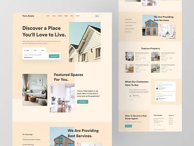 Real Estate Landing Page agency agents creative designer landing page minimal minimalist property real estate real estate agency realestateagent rent rent home rent house rental website trends 2021 uidesign uiux web design website