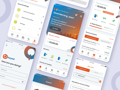 Bayad Mobile Wallet App app app design bank banking app dashboard design digital bank finance financial grab mobile app mobile app design mobile wallet money super app ui ui ux wallet app