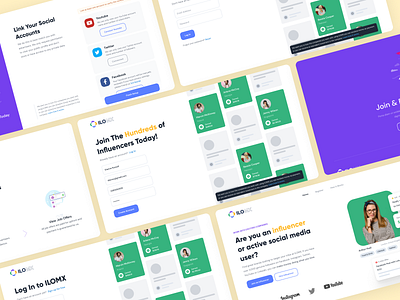 ILOMX - Influencer Hub Redesign Concept clean influencers landing page purple redesign ui website design