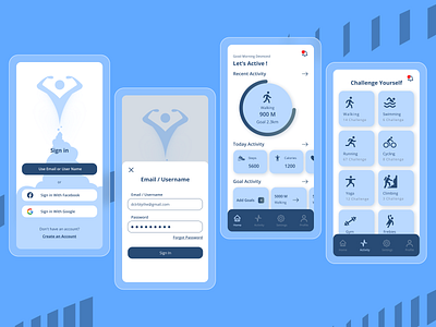 Go Fit App active active app app design explore fitnes fitness fitness app sport app ui