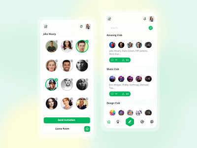 Clubhouse App UI Design app development app ui audio app clubhouse clubhouse app community community app community college exploration illustration illustration art logo mobile app mobile app design ui concept ui design uiux