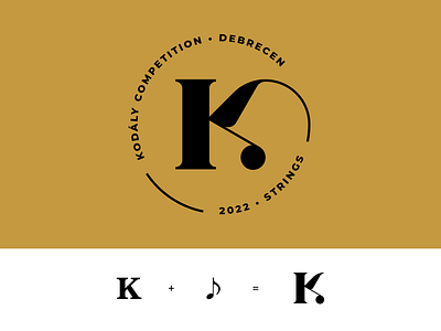 Kodály Competition Debrecen – logo brand design brand identity branding branding and identity branding design circle logo design eighth hungarian hungary identity identity design illustrator logo logo design music musical note stamp stamp design vector