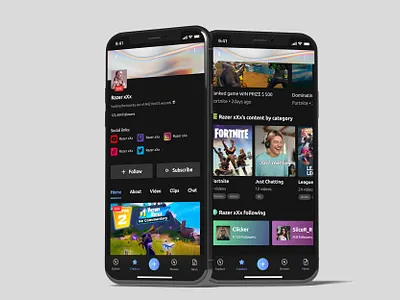 Gaming app app app design broadcast chat creators dribbble esport figma figma design gaming influence ios iphone iphone x product design streaming app ui ux video games