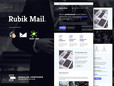 Rubik - Responsive Email for Agencies, Startups & Creative Teams builder campaignmonitor creative dragdrop ecommerce emailbuilder emailtemplate fashion modulescomposer multipurpose newsletter psd2newsletters responsive startup